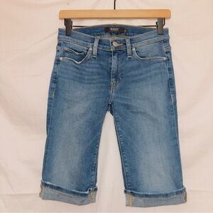 Hudson Jeans Medium Wash Denim Mid Rise Amelia Bermuda Shorts size 25